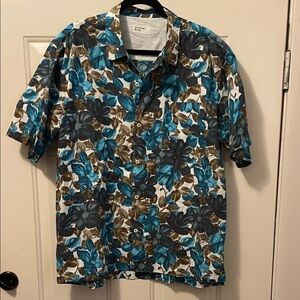 Universal WORKS Blue and Brown Floral Men's Shirt​